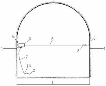 帶拉繩位移傳感器的隧道兩幫收斂變形測量裝置 帶拉繩位移傳感器的隧道兩幫收斂變形測量裝置